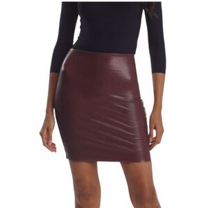 Commando NWT faux leather mini skirt in oxblood brown built in shorts